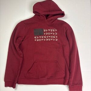 Columbia PHG Youth Boys Large 14 16 Hoodie Sweatshirt Maroon Red Flag Hunting